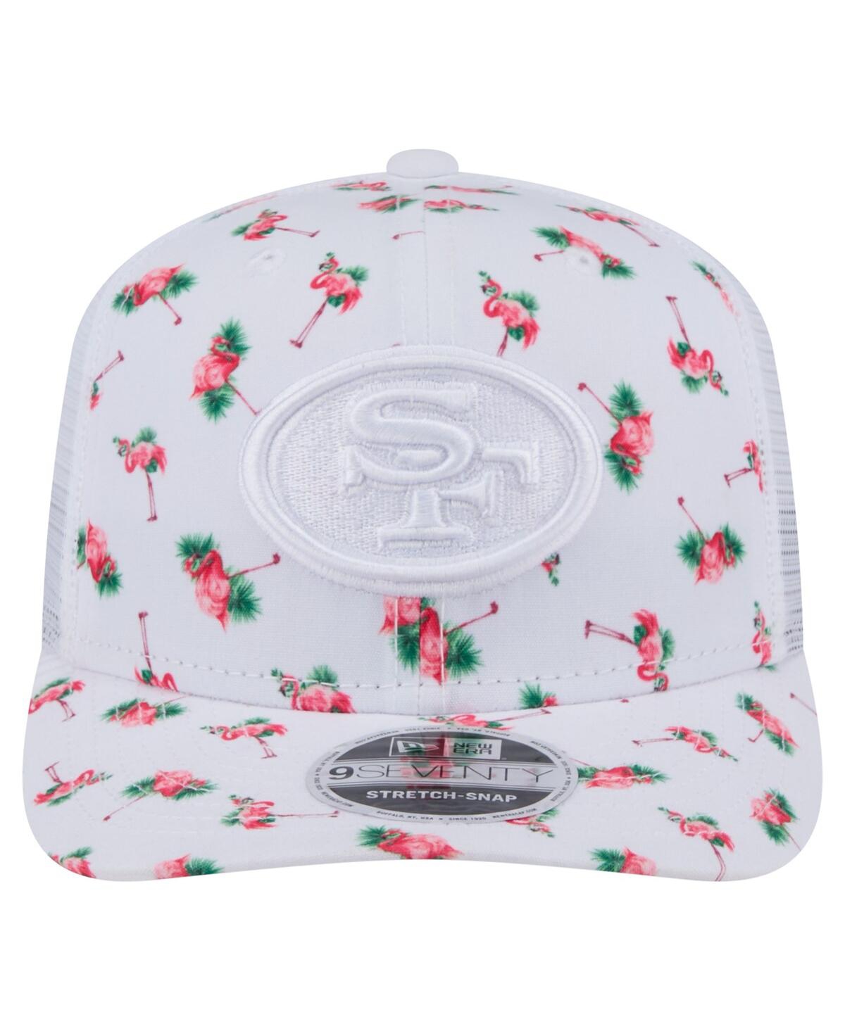New Era Men's White San Francisco 49ers Adventure Flamingo Pattern 9seventy Stretch-snap Hat In White
