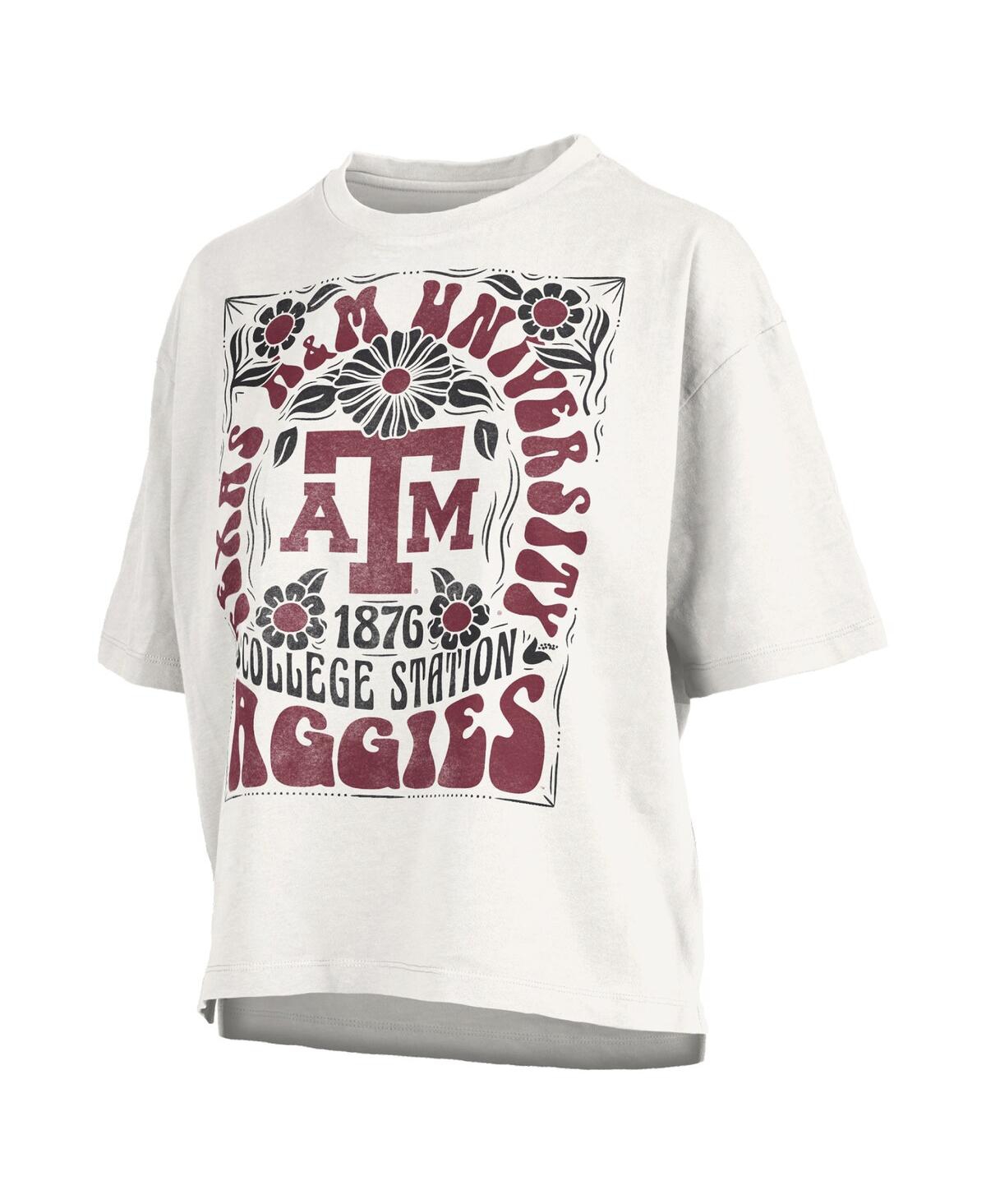 Pressbox Women's White Texas A&m Aggies Harmony Oversized T-shirt In White