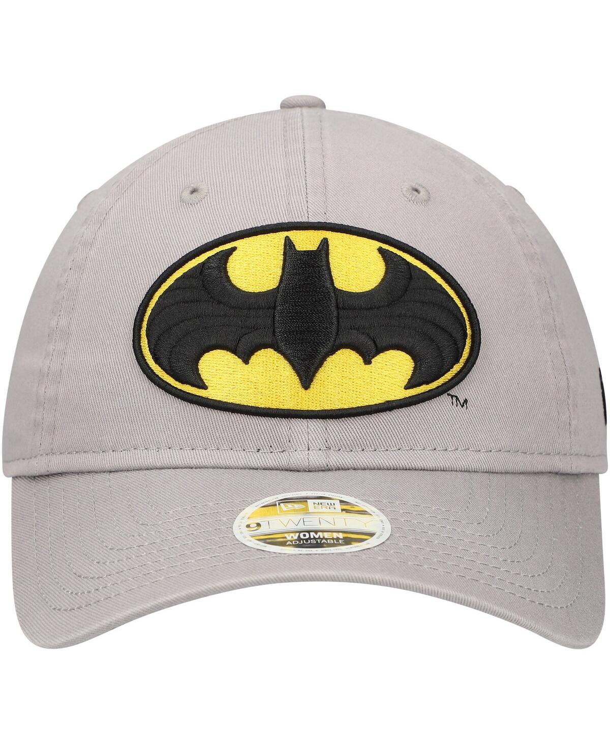 New Era Women's Gray Batman 9twenty Adjustable Hat In Gray