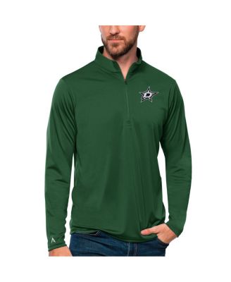 Antigua - Men's Forest Green Dallas Stars Tribute Quarter-Zip Pullover Top