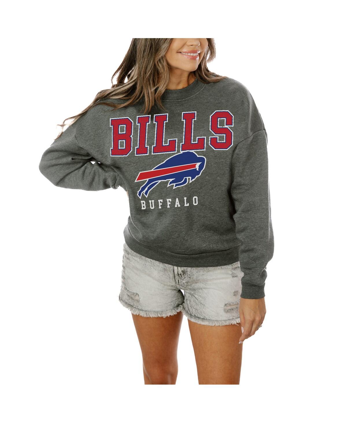 Shop Gameday Couture Women's Charcoal Buffalo Bills Bring The Energy Pullover Sweatshirt