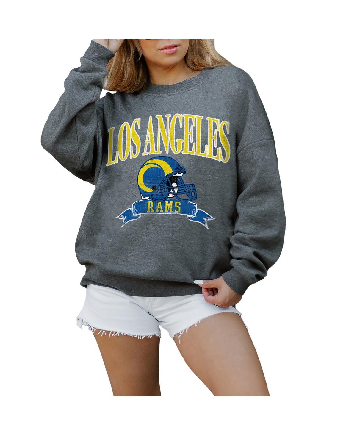 Gameday Couture Women's Charcoal Tampa Bay Buccaneers Seal The Deal Premium Fleece Drop Shoulder Pullover Sweatshirt In Charcoal