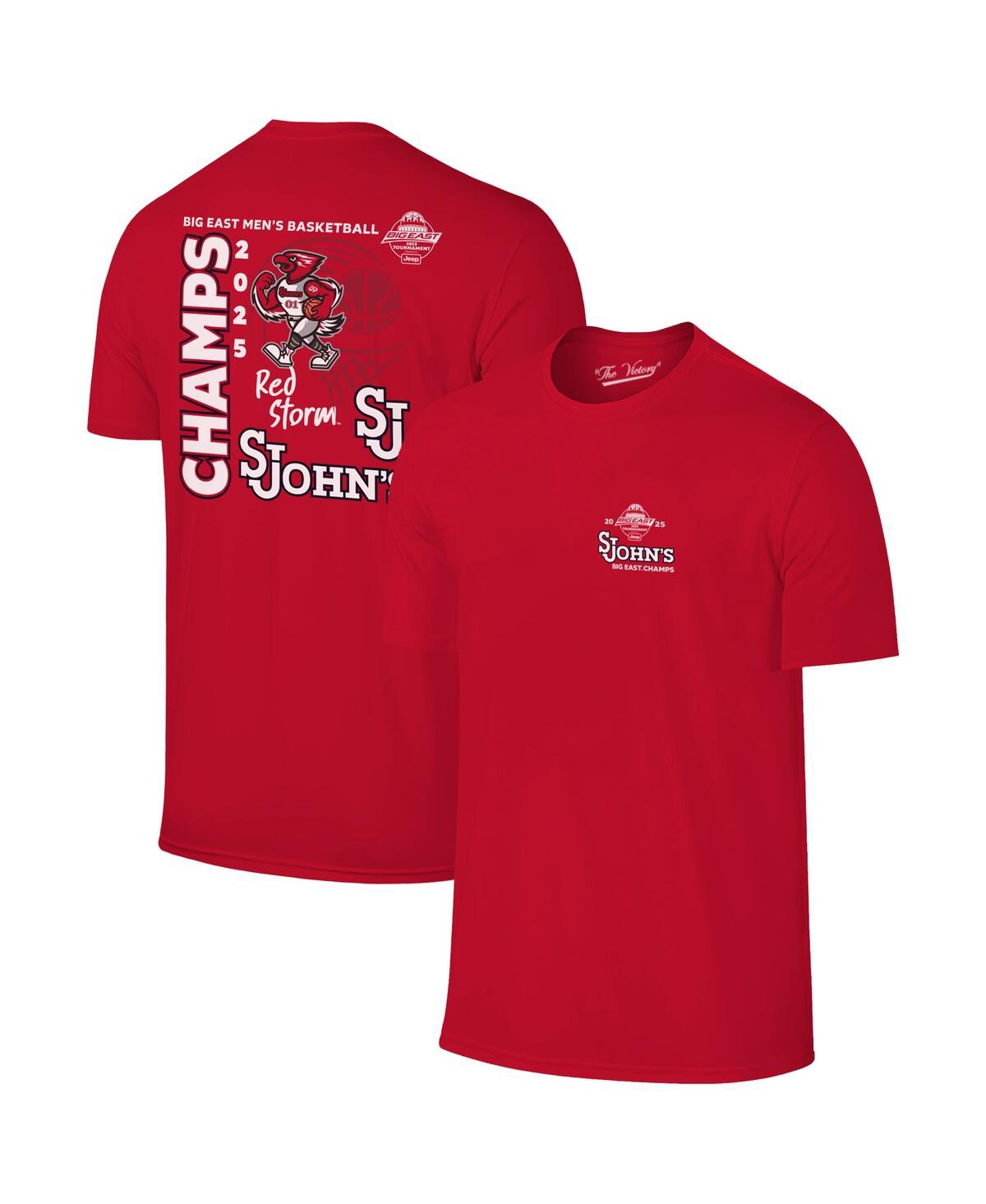 Men's Red St. John's Red Storm 2025 Big East Men's Basketball Conference Tournament Champions T-Shirt - Red