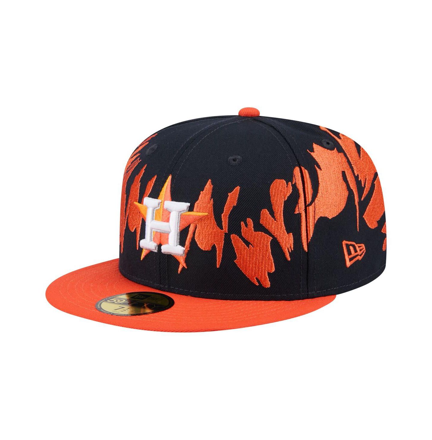 Мужская кепка New Era Houston Astros Retro Pattern 59FIFTY, Navy/Orange — фото 1