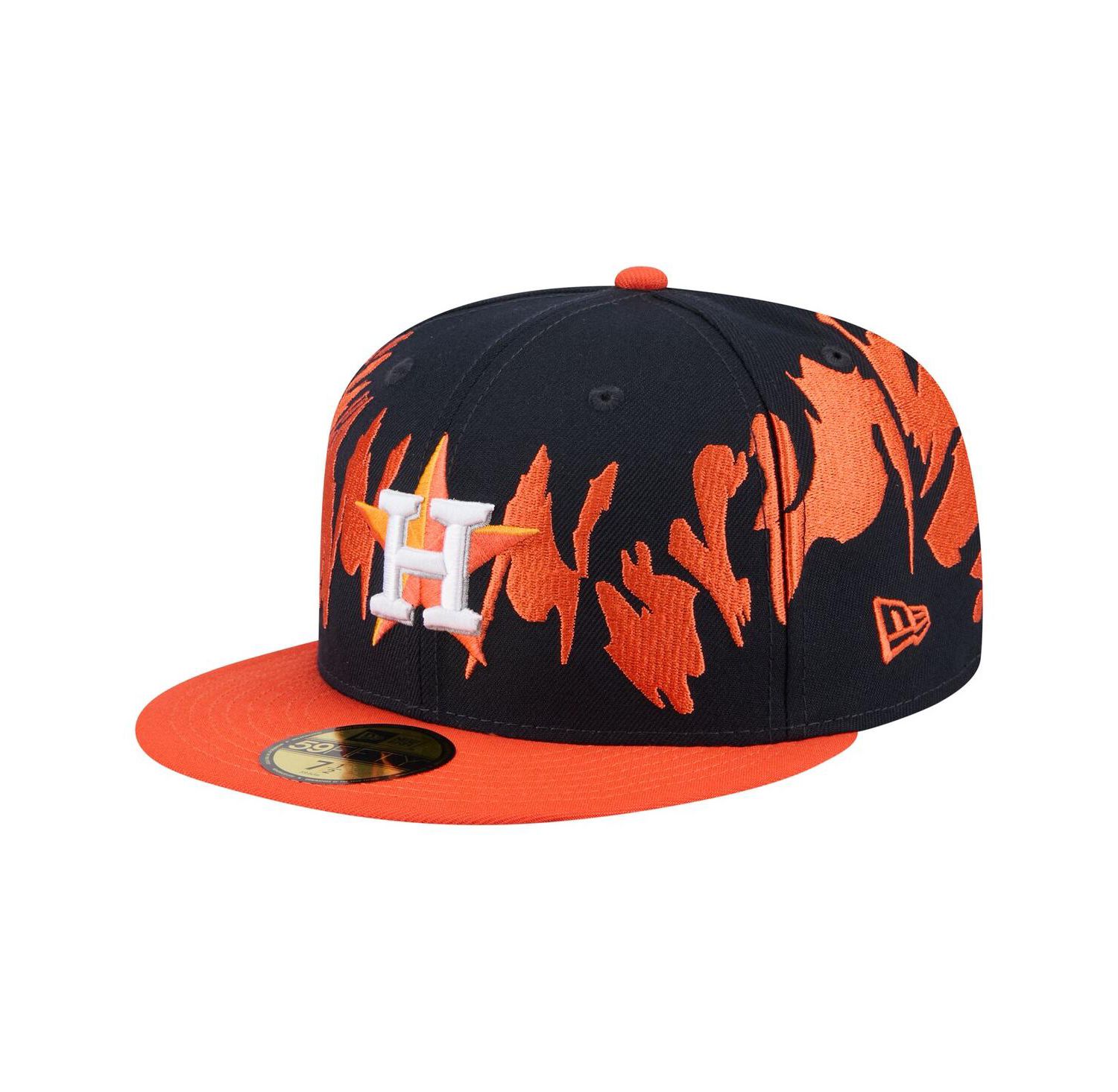 Men's Navy/Orange Houston Astros Retro Pattern 59FIFTY Hat