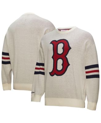 Mitchell & Ness - Men's Cream Boston Red Sox Retro Pullover Sweater