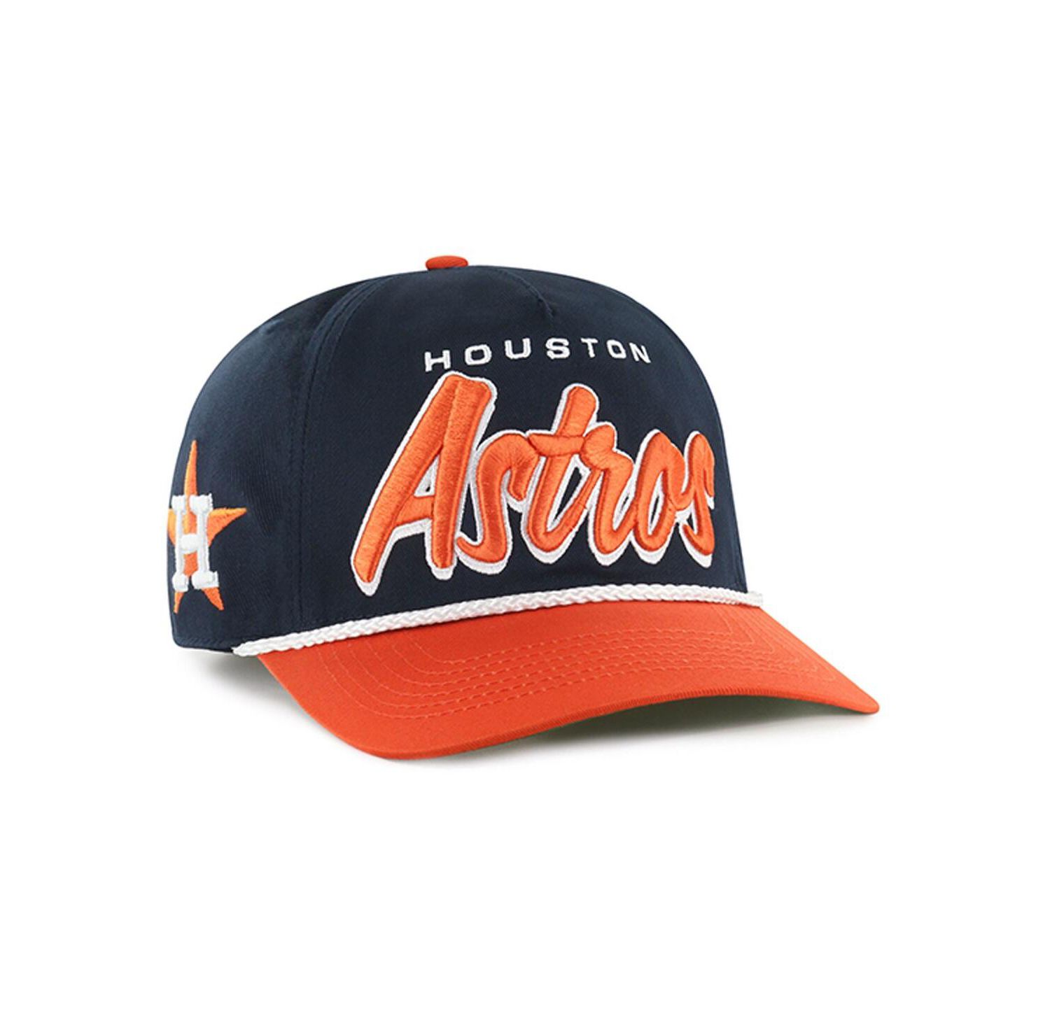 Men's Navy Houston Astros Drop shadow Rope Hitch Adjustable Hat