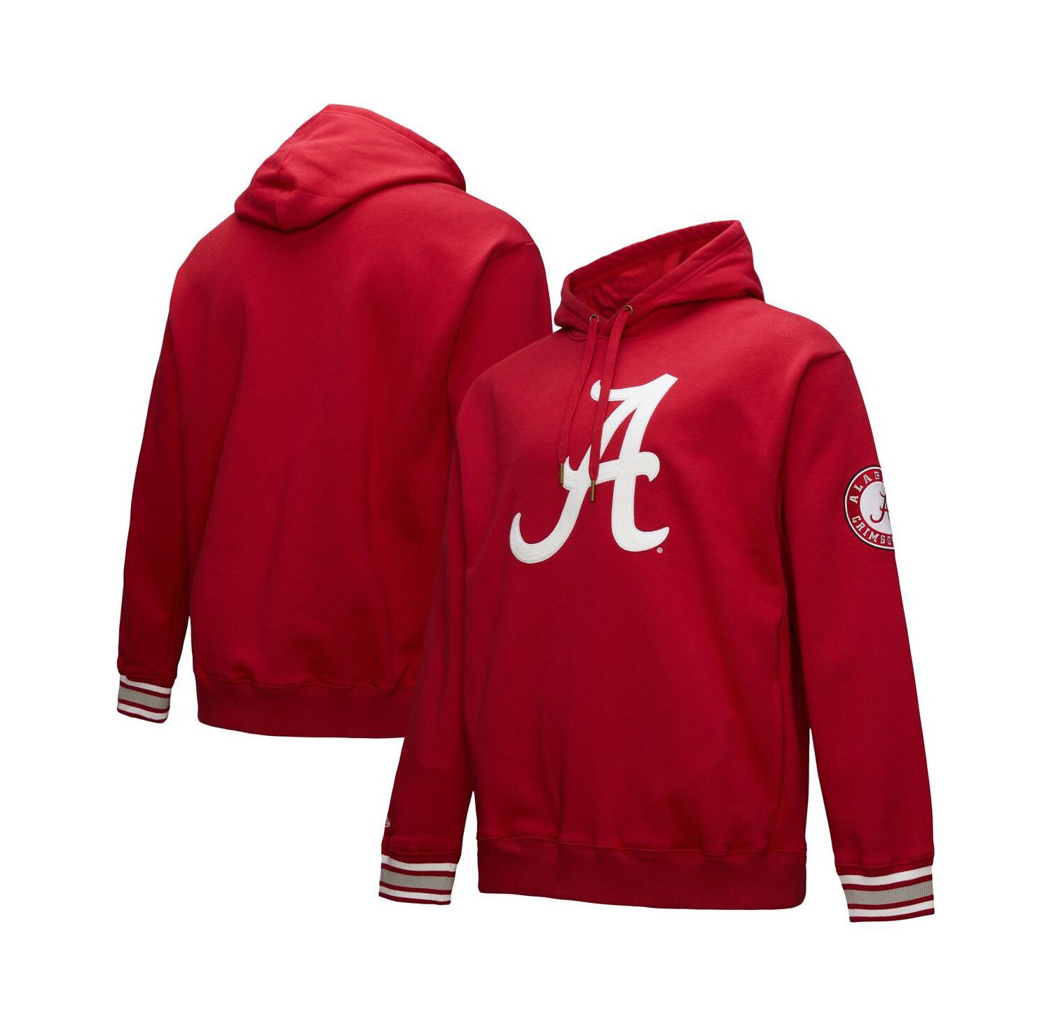 Men's Crimson Alabama Crimson Tide Chainstitch Fleece Pullover Hoodie