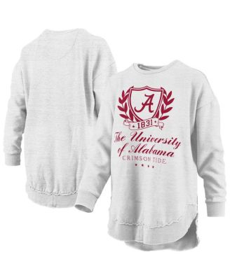 Pressbox - Women's  Heather Gray Alabama Crimson Tide Field Day Melange Poncho Pullover Sweatshirt