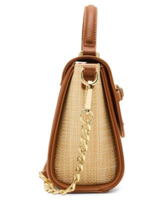 Маленькая сумка-ранец Madden Girl Allys с соломенной ручкой сверху