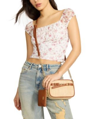 Мини-сумка через плечо с соломенной камерой Madden Girl Millies