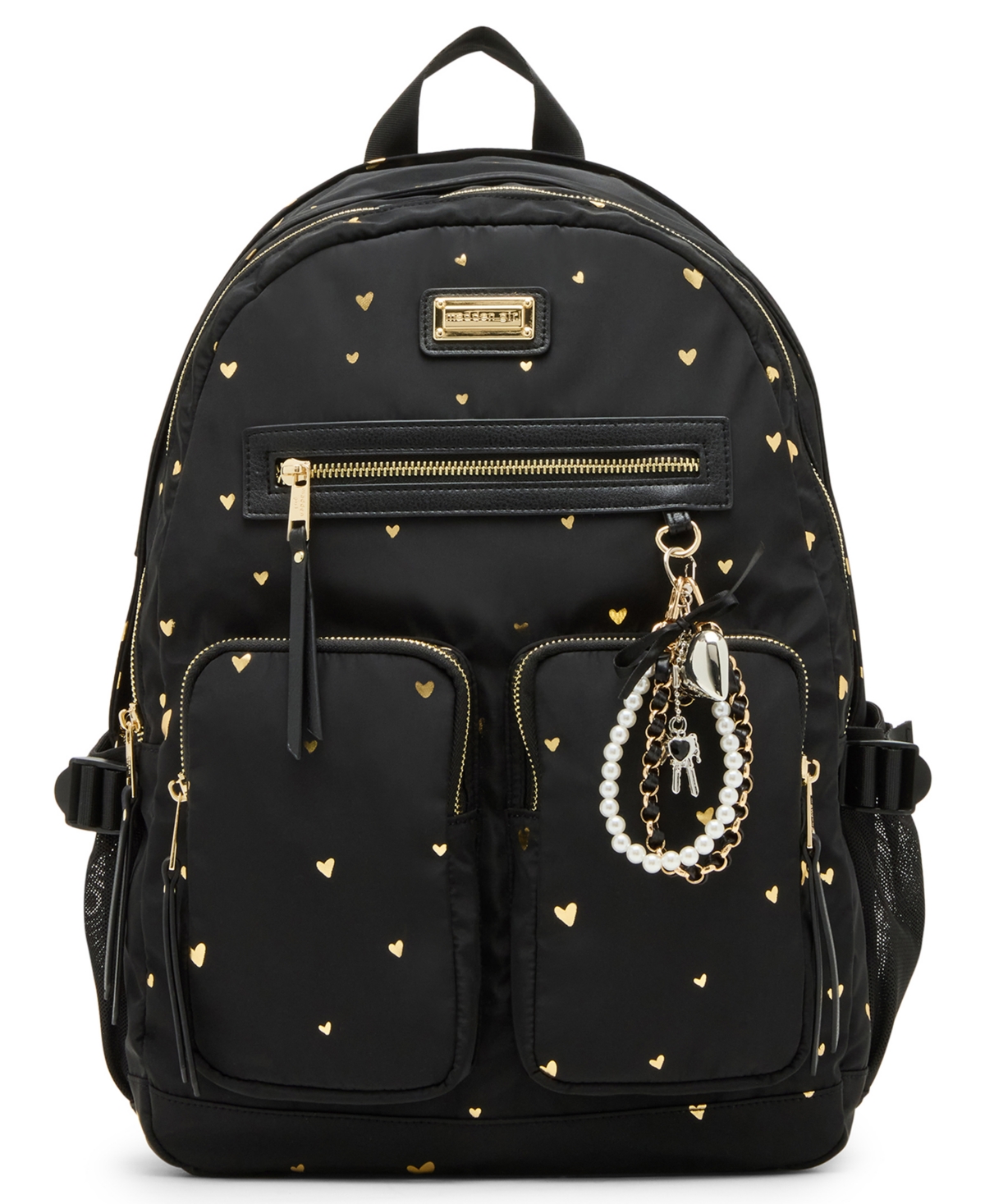 Kylie Dome Medium Backpack - Gold Hearts