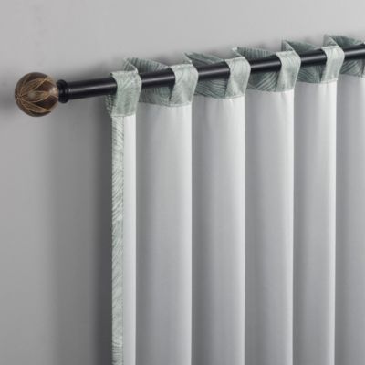 Coppa Leaf Motif Magnetic Closure 100% Blackout Back Tab Curtain Panel