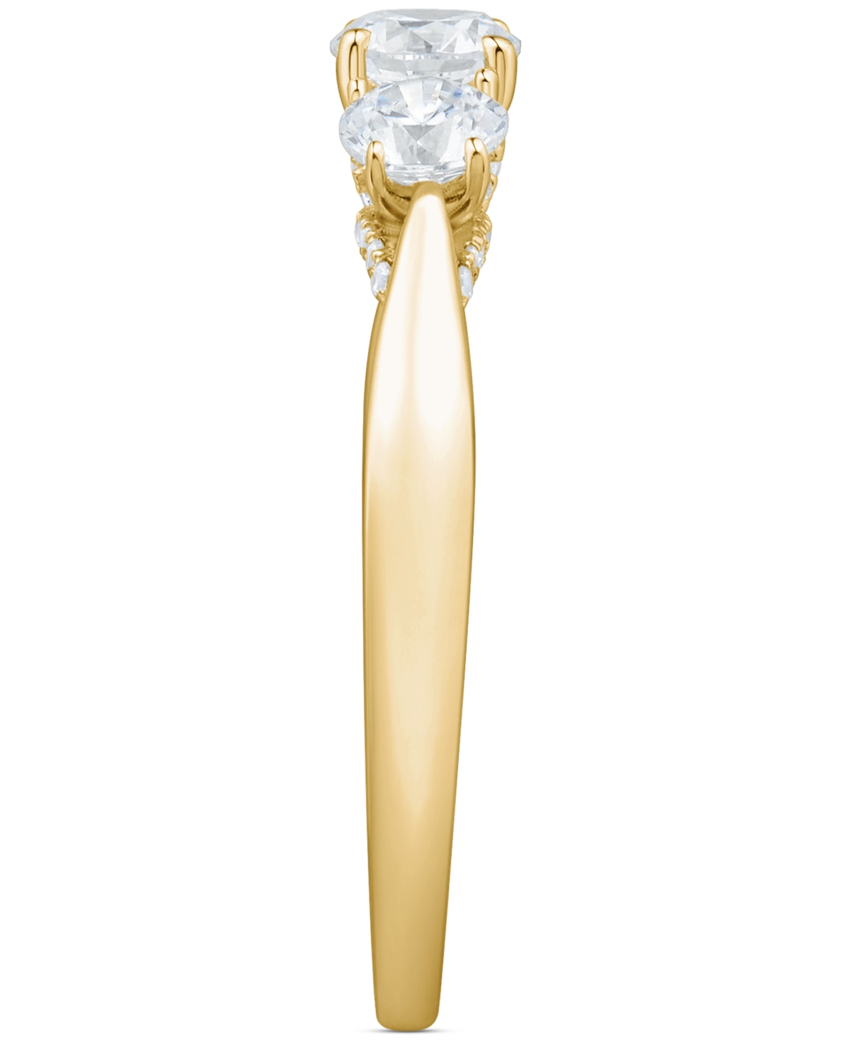 Macy's Diamond Three Stone Engagement Ring (1 Ct. T.w.) In 14k Gold