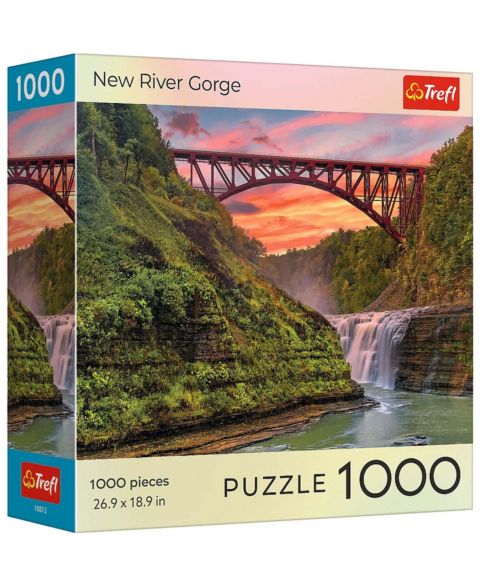 Детский пазл Trefl Red 1000 Piece Puzzle - National Parks New River Gorge, цвет: Разноцветный