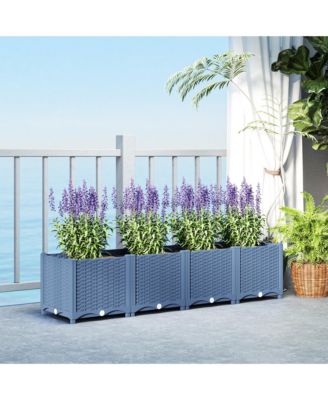 5 x 1 x 1 ft Plastic Garden Box w/Drainage Holes,