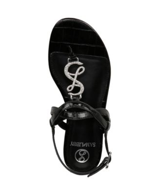 Women's Pearl T Strap Thong Flat Sandals