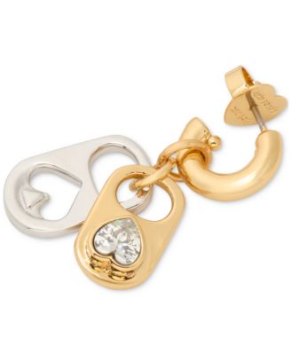 очаровательные серьги-кольца kate spade new york с двухцветным хрусталем Pop Tab