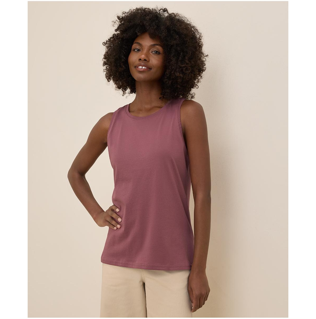 Women's Organic Cotton Softspun High Neck Tank - Agave