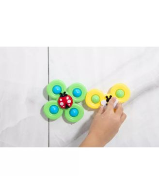 Toddler Suction Cup Spinner Toys for Toddlers, Suction Cup Fidget Spinner Bath Toys, Spinning Top Sensory Toys 1-3