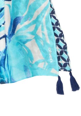 Шарф с абстрактным принтом ладони от Olsen