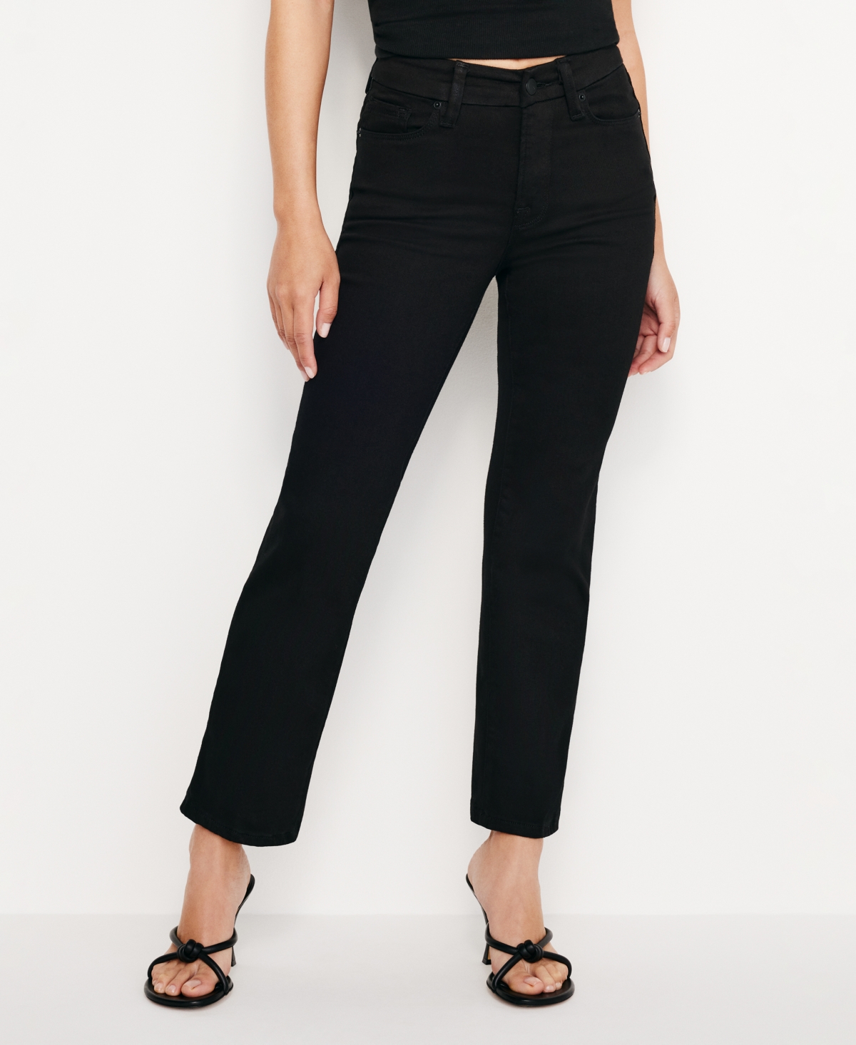Good American Good Legs Never Fade Ankle Straight Leg Jeans