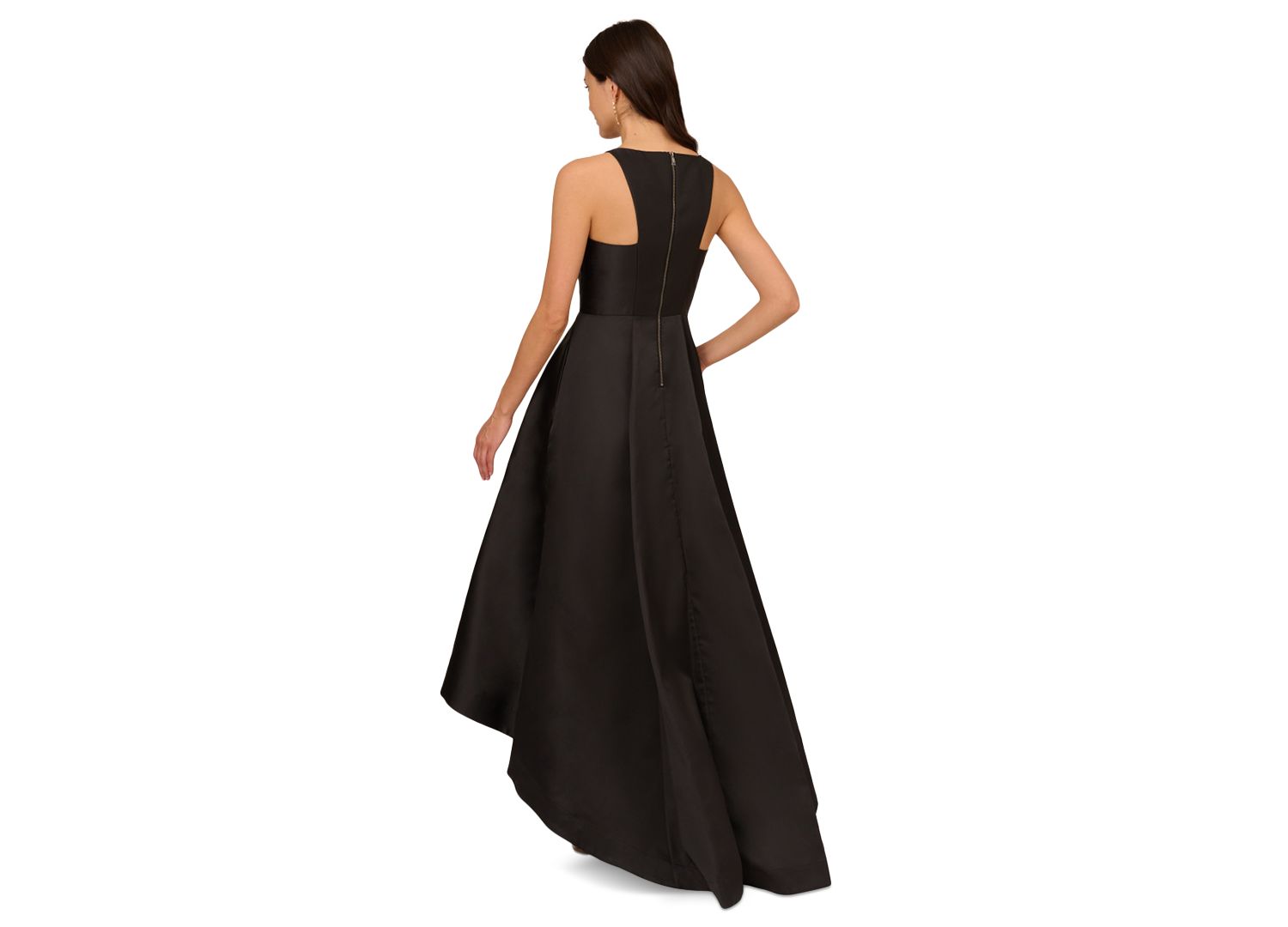 Women's High-Low Mikado Sleeveless Gown