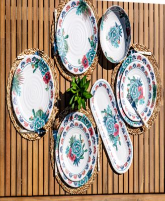 Desert Succulent 6-Pc. Low Bowls, Service For 6