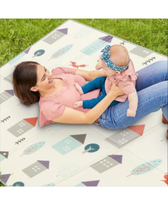 Play Time Reversible & Water-resistant Baby Play Mat, Cloud & Jungle Bear Print