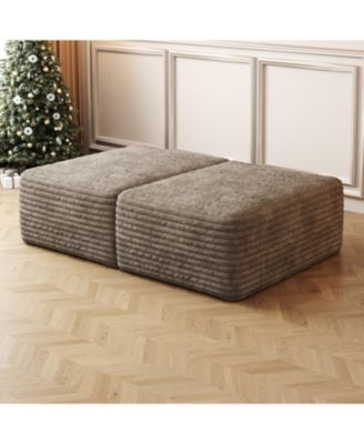 37.40"Plush Corduroy Fabric Sofa ottoman