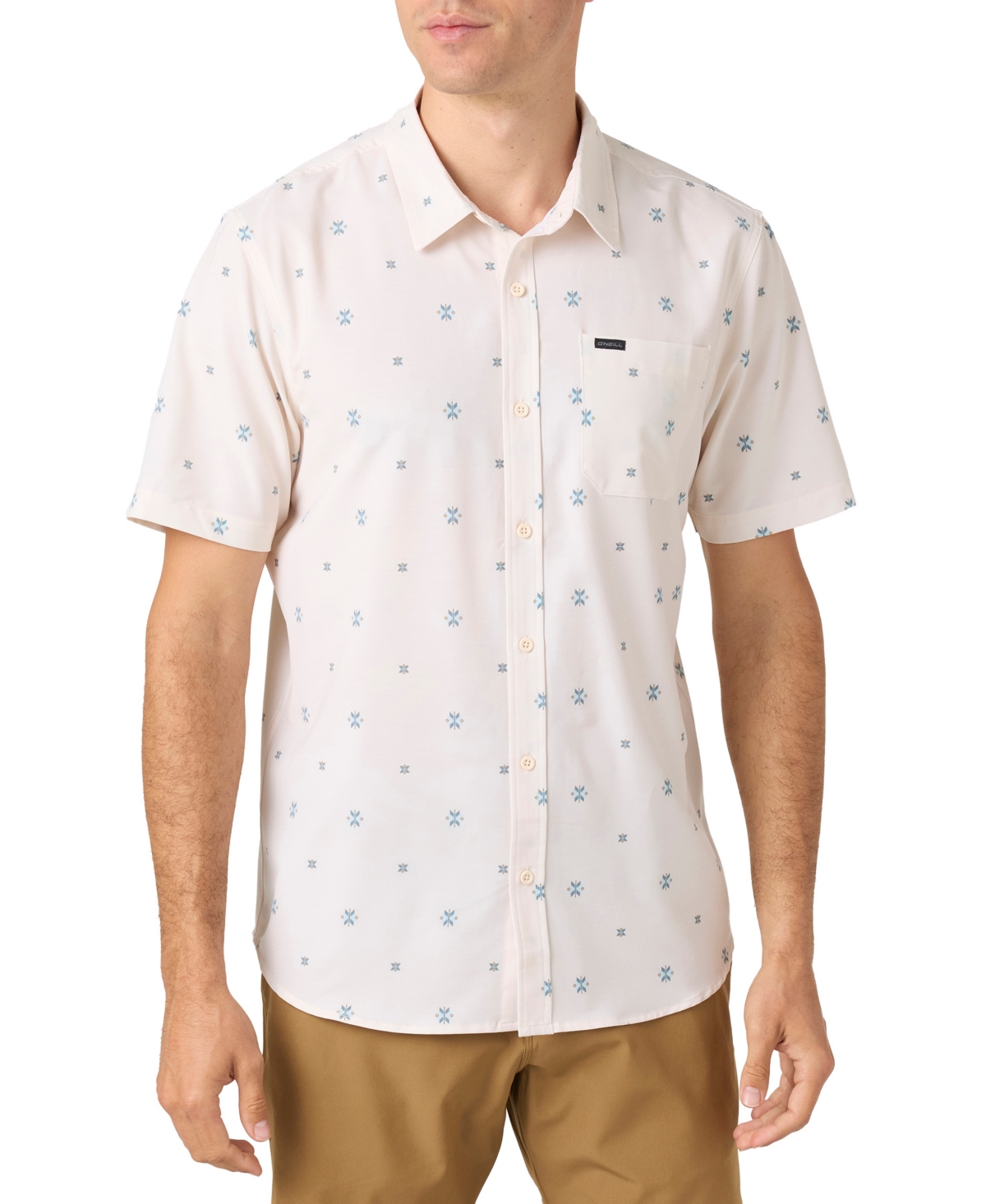 Men's Traveler Traverse Short Sleeve Relaxed Shirt - Cream