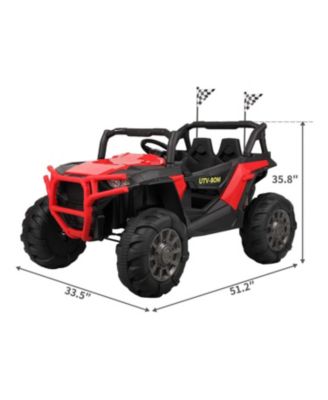 12V Kids Electric Battery-Powered Ride On 3 Speed Toy SUV Buggy Car, Red