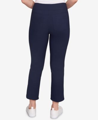 Petite Embroidered Ankle Pants