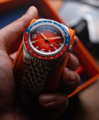 Men's Fleuss GMT Automatic Solid Stainless Steel Bracelet Watch, 43mm