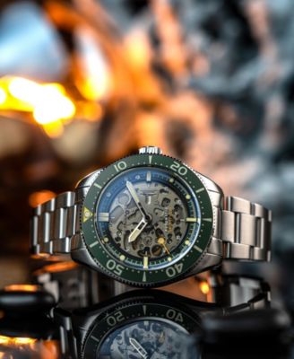 Men's Croft 42 Skeleton Automatic Solid Stainless Steel Bracelet Watch, 42mm