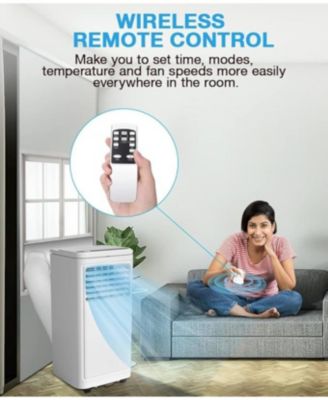 10000 BTU Portable Air Conditioner with Dehumidifier, Fan, Timer & Remote for Rooms up to 450 sq. ft