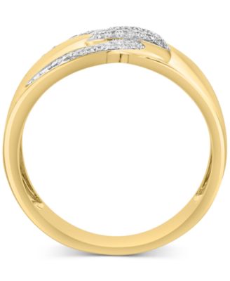 EFFY&reg; Diamond Buckle Motif Statement Ring (1/5 ct. t.w.) in 14k Gold