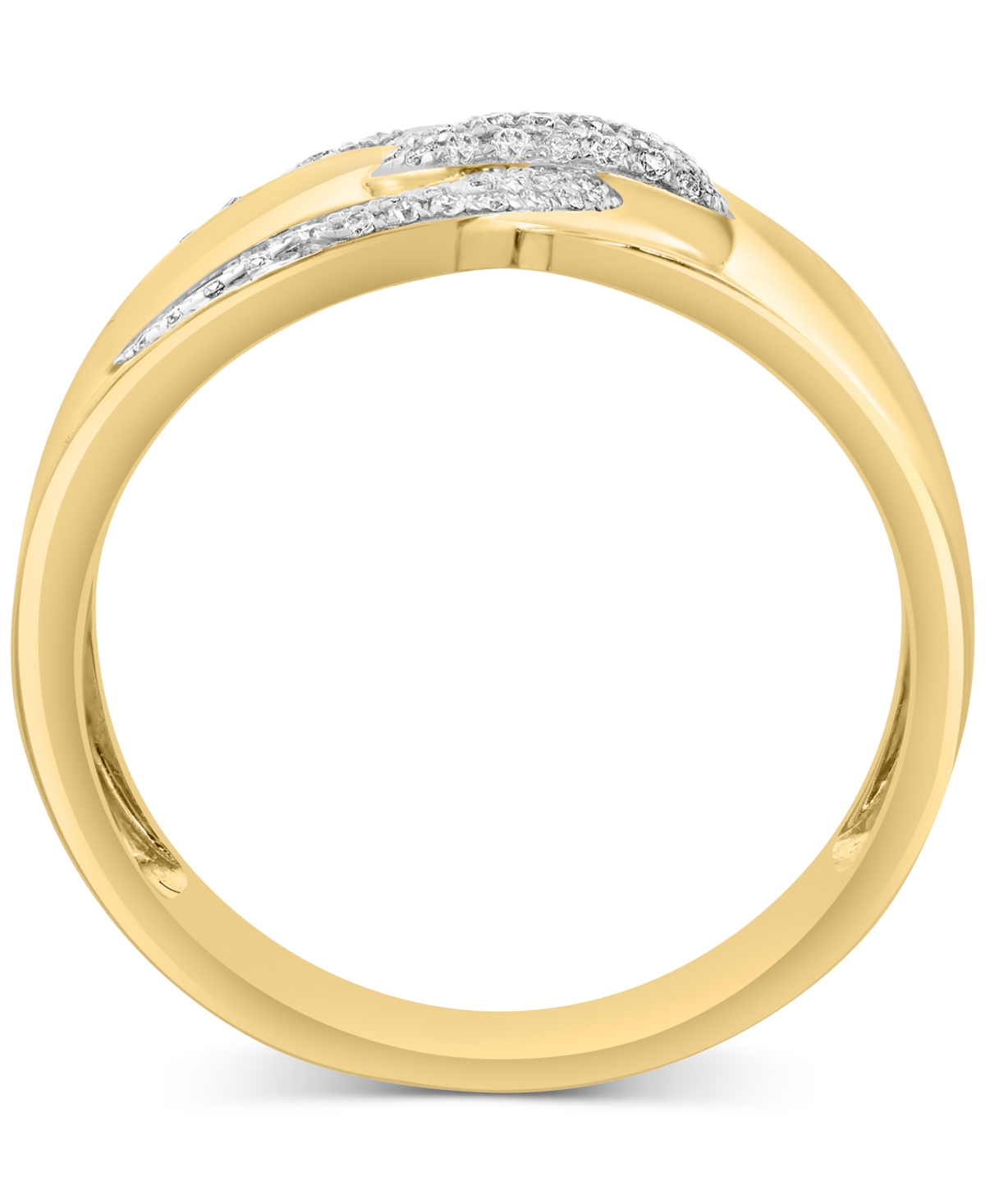 EFFY COLLECTION EFFY DIAMOND BUCKLE MOTIF STATEMENT RING (1/5 CT. T.W.) IN 14K GOLD 