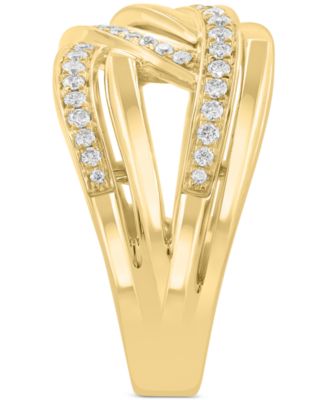 EFFY&reg; Diamond Crossover Openwork Statement Ring (1/3 ct. t.w.) in 14k Gold