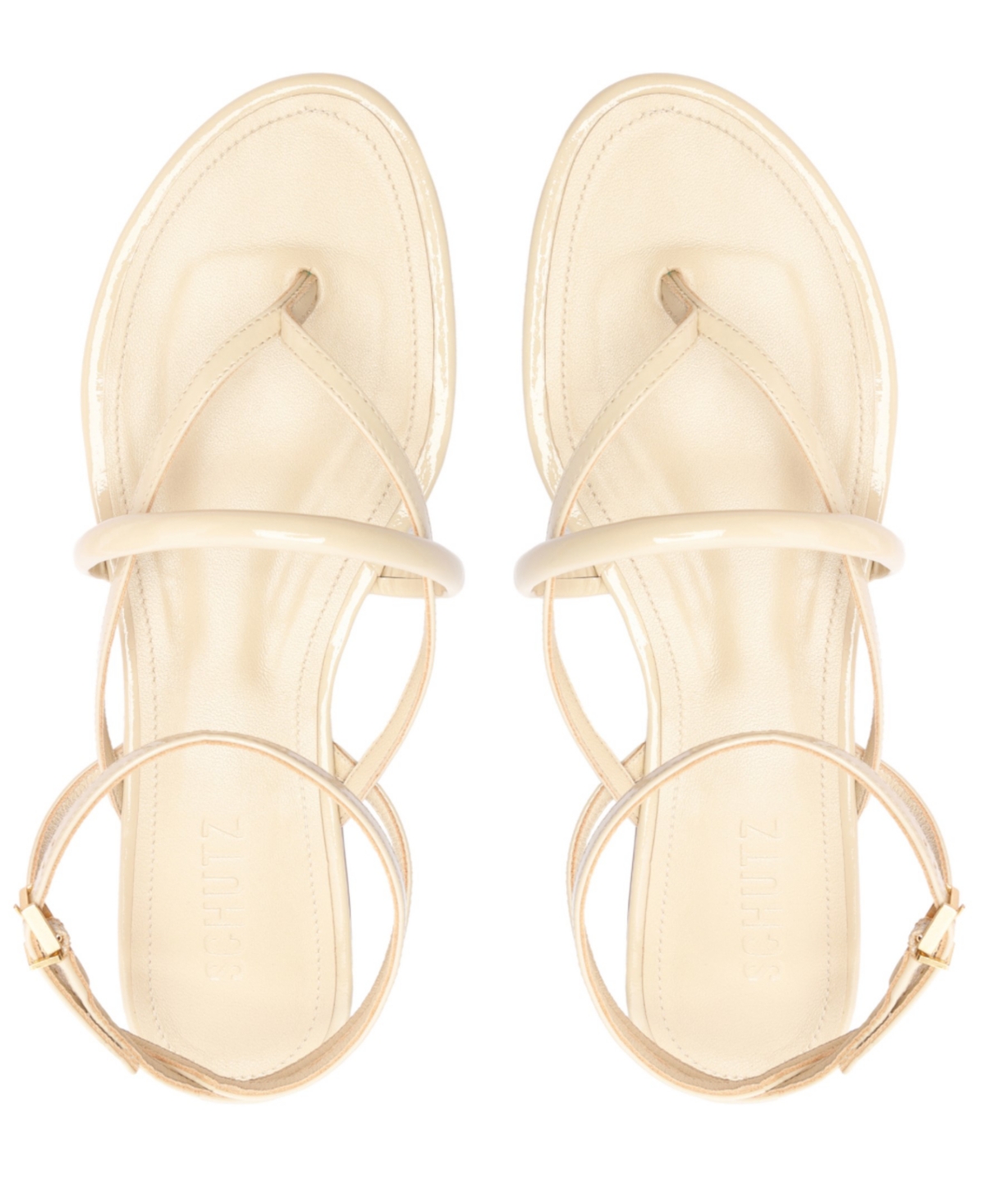 SCHUTZ WOMEN'S DIANA ROUND TOE FLAT SANDALS 