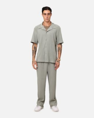 Men's Pleated Pants, Olive, XL