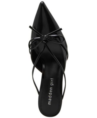 Bellsss Pointed-Toe Bow Dress Mules