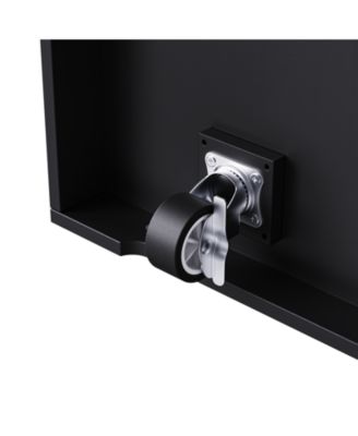 53" Kitchen Island with Storage, Power Outlet, Bar Stools