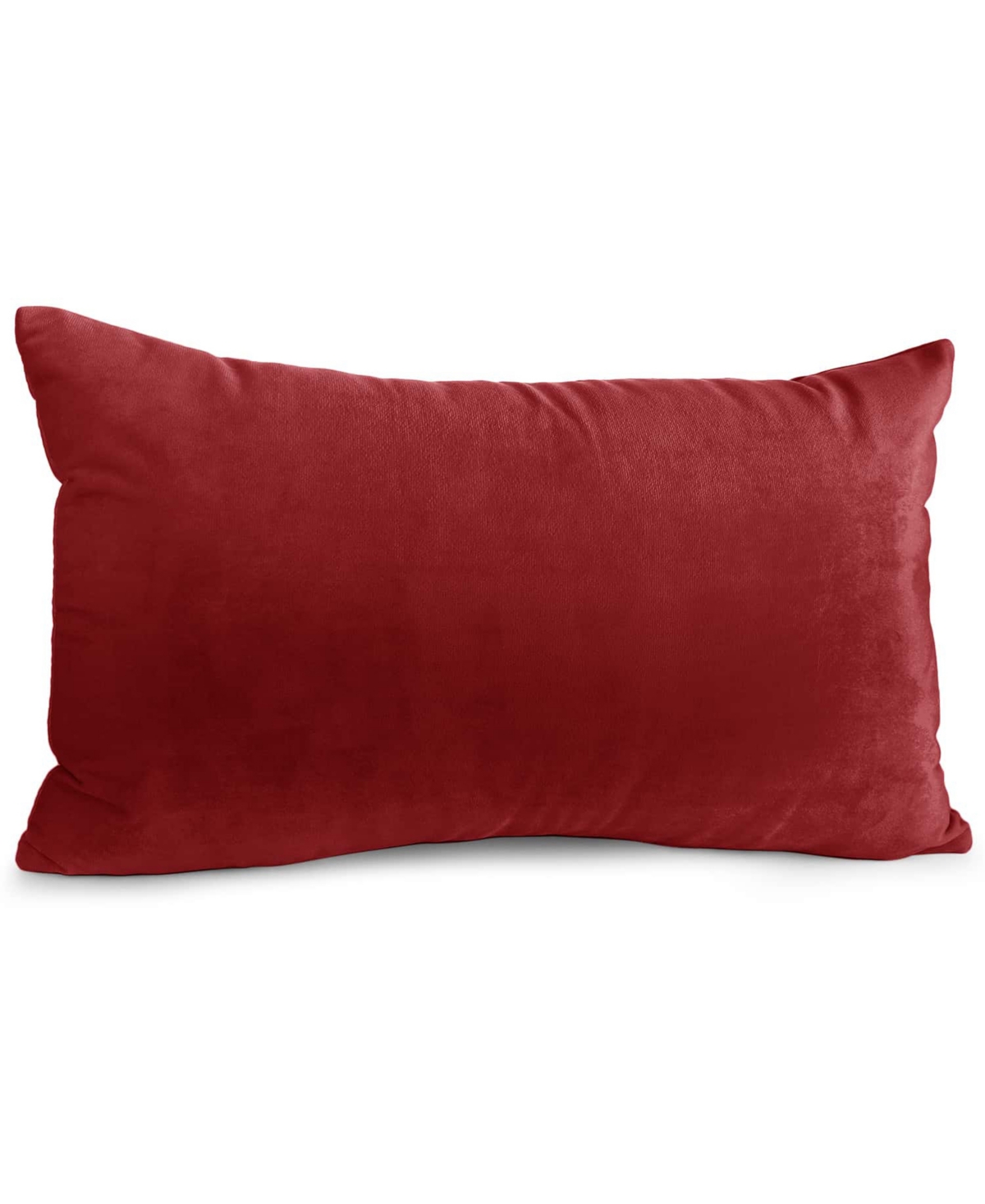 Nestl Elegant 2-pack Velvet Decorative Throw Pillows With Removeable Covers, 12" X 20" In Cherry Red