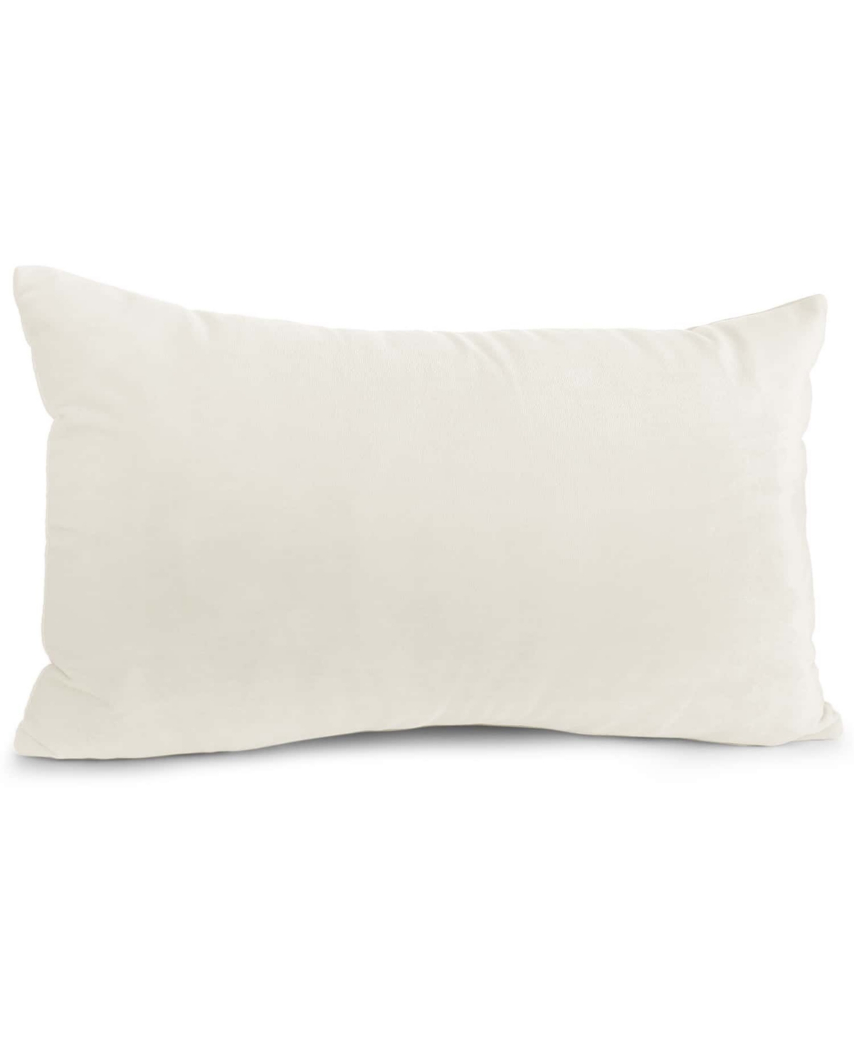 Nestl Elegant 2-pack Velvet Decorative Throw Pillows With Removeable Covers, 12" X 20" In Off White