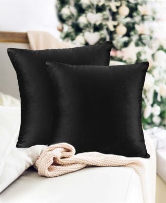 Elegant Velvet Removeable Cover 2-Pack Decorative Pillows, 16" x 16"