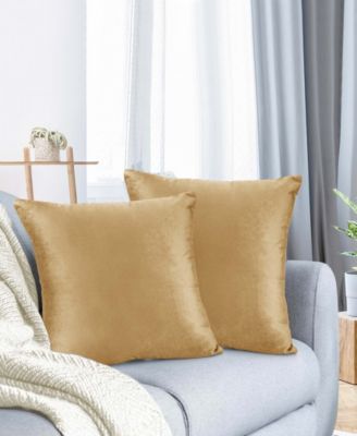 Elegant Velvet Removeable Cover 2-Pack Decorative Pillows, 18" x 18"