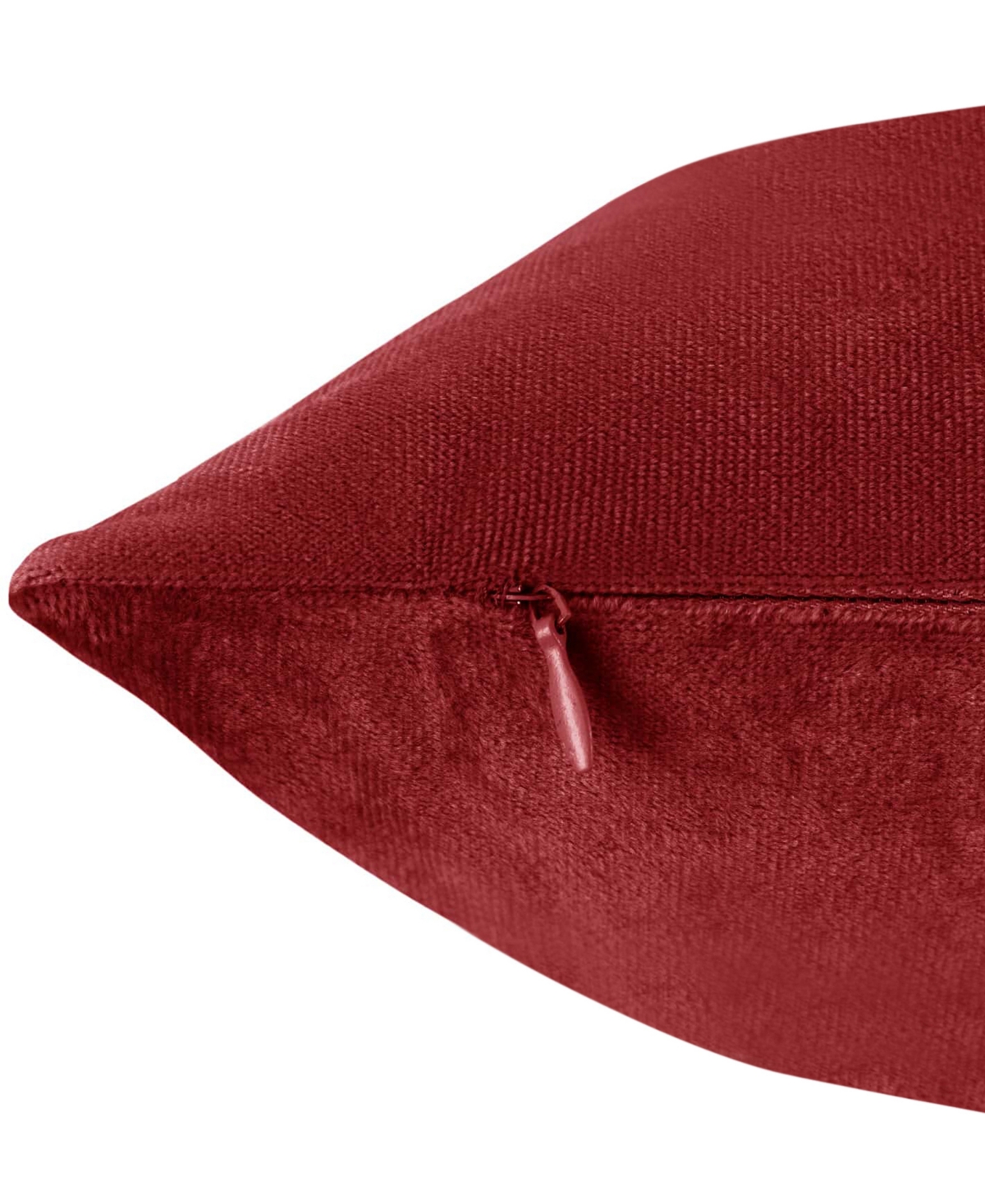 Nestl Elegant 2-pack Velvet Decorative Throw Pillows With Removeable Covers, 24" X 24" In Cherry Red