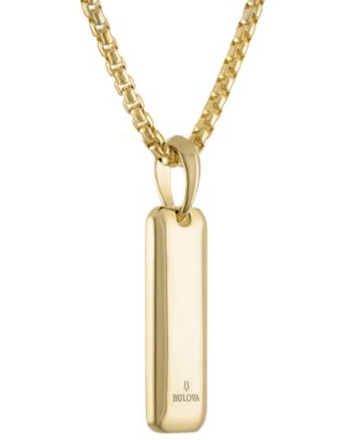 Men's Marine Star Gold-Tone Sterling Silver Tiger's Eye & White Topaz Pendant Necklace, 24" + 2" extender