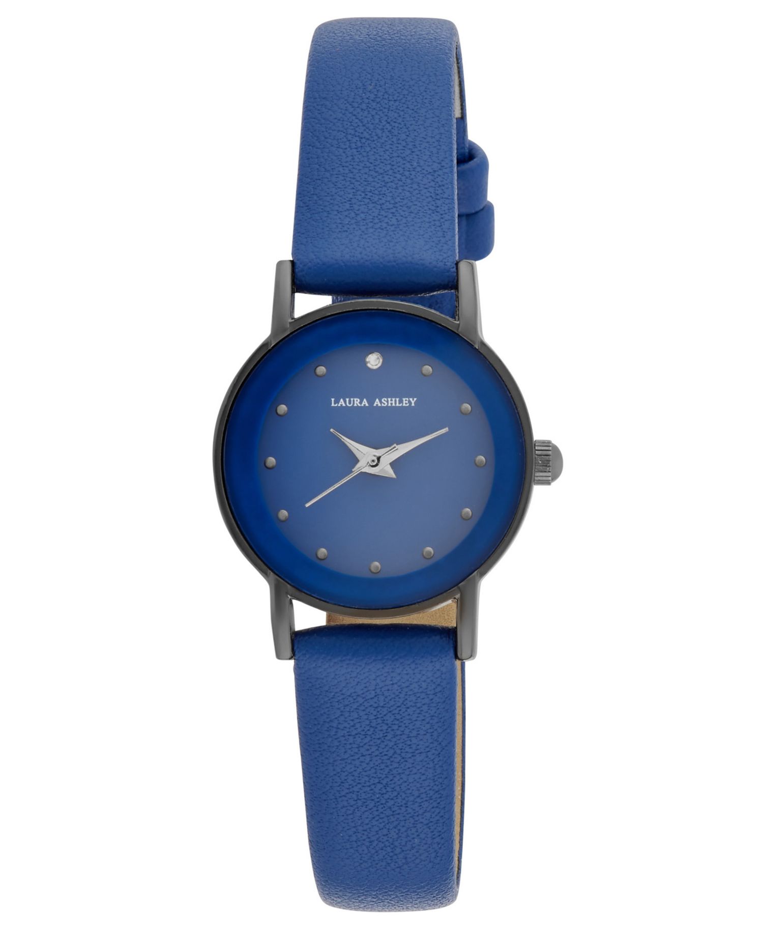 Women's Quartz Blue Leather Watch, 24mm